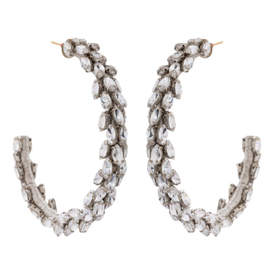 Oversized Crystal Hoops