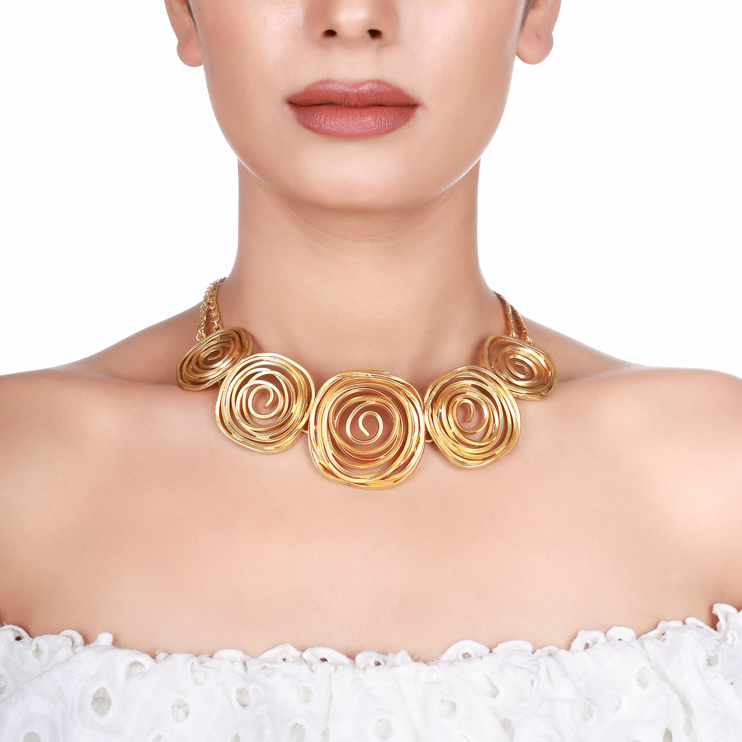 Artsy Gold Choker Necklace